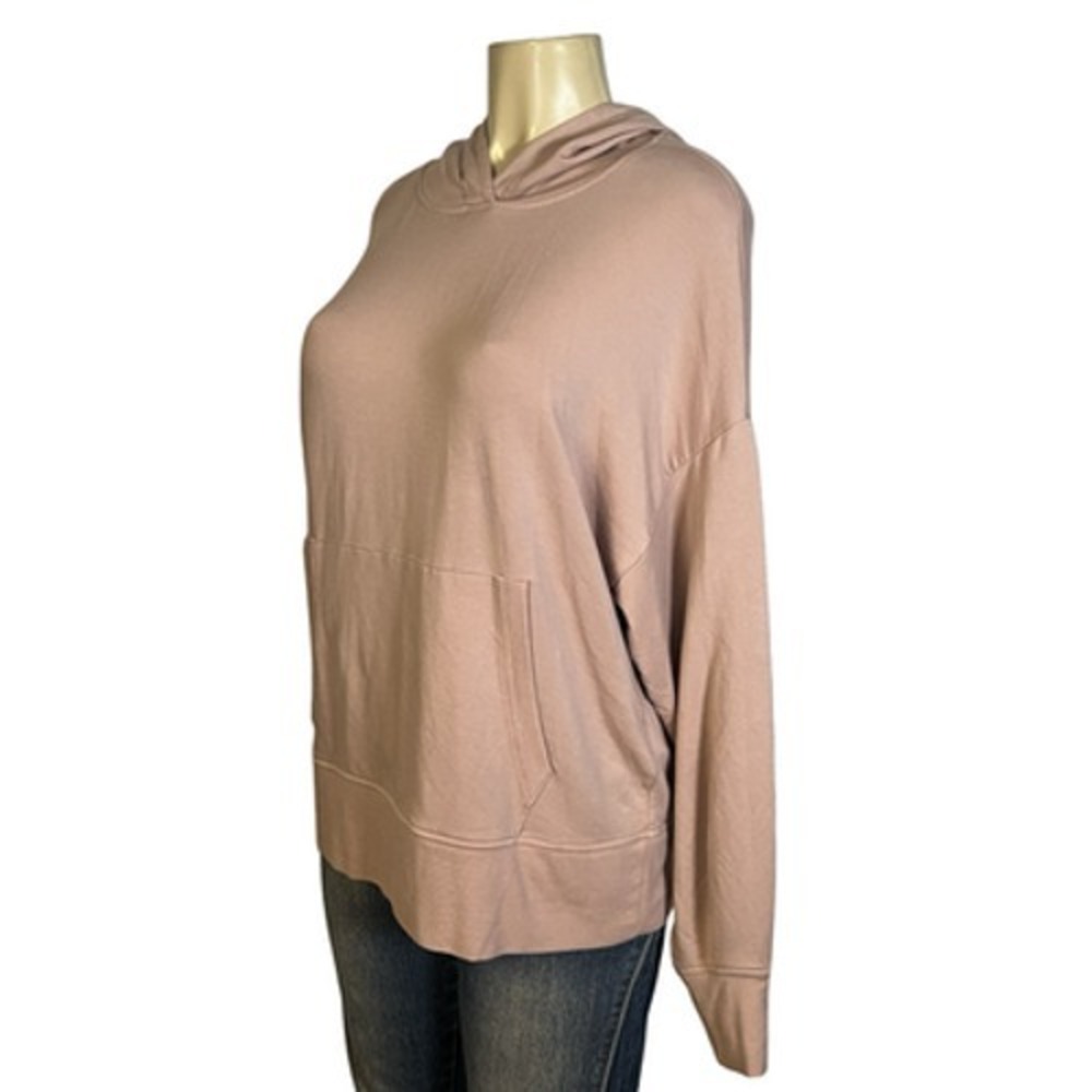 Athleta Hoodie Womens Large Pink Balance Pullover‎ Kangaroo Pocket Super Soft